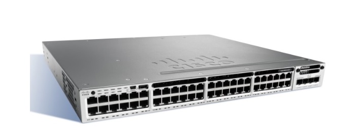 48-Port 10/100/1000 Ethernet PoE+ Switch Cisco Catalyst WS-C3850-48P-L