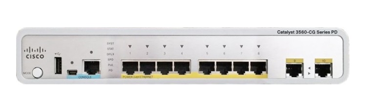 8-Port Gigabit Ethernet PoE Switch Cisco Catalyst WS-C3560CPD-8PT-S