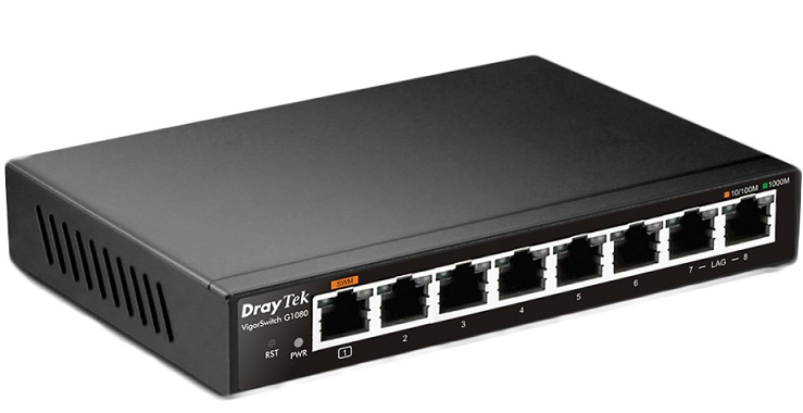 8-Port Gigabit Smart Switch DrayTek VigorSwitch G1080