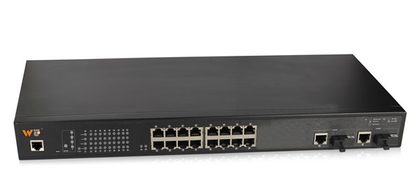 16-Port 10/100Base-T(X) + 2-Port Gigabit Switch WINTOP YT-CS1018-2GF2GT16T