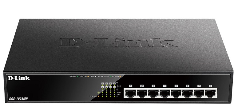 8-Port Gigabit PoE Switch D-Link DGS-1008MP