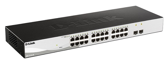 24-Port Gigabit Smart Managed Switch with 2 ports Gigabit SFP D-Link DGS-1210-26