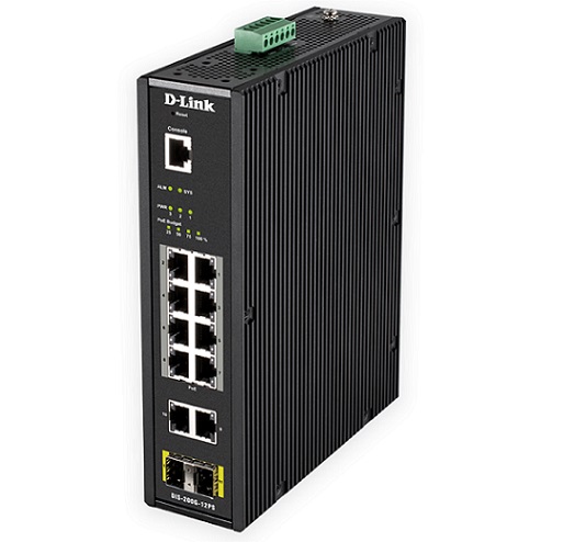 12-port Gigabit Smart Managed Industrial PoE Switch D-Link DIS-200G-12PS