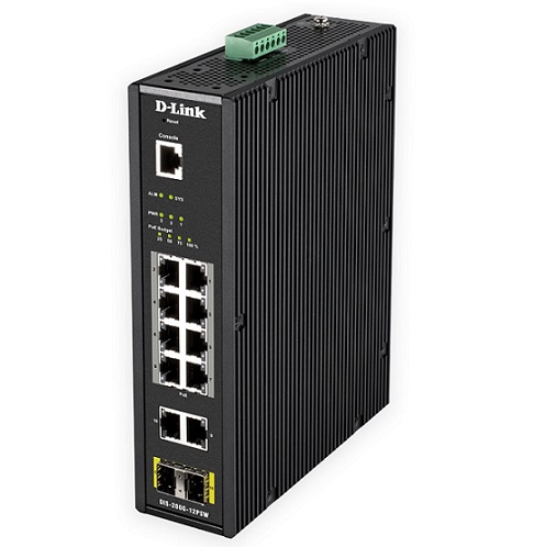 12-port Gigabit Smart Managed Industrial PoE Switch D-Link DIS-200G-12PSW