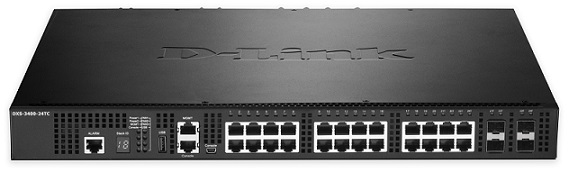 24-Port Layer 3 Stackable 10 port Gigabit Managed Switch D-Link DXS-3400-24TC