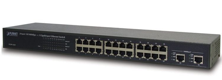 24-Port 10/100Mbps +2-port Giga Switch FGSW-2620