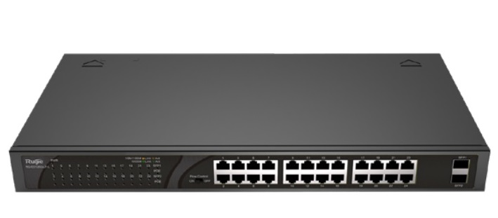 24-port 10/100/1000 Base-T Unmanaged PoE Switch RUIJIE RG-ES126G-LP-L