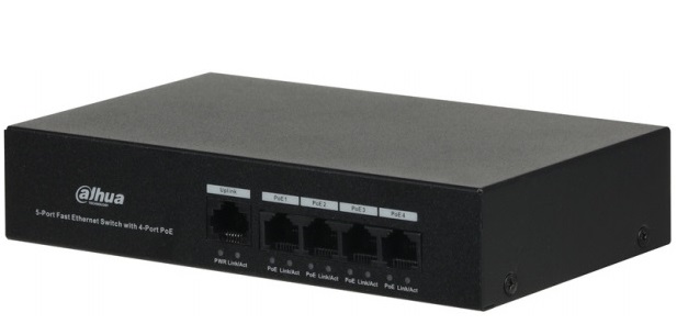 4-Port 10/100Mbps PoE Switch DAHUA PFS3005-4ET-36