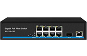 Thiết bị mạng HASIVO | 8-Port GE PoE + 1-Port Giga Uplink + 1-Port SFP Switch HASIVO S1200P-8G-1TS