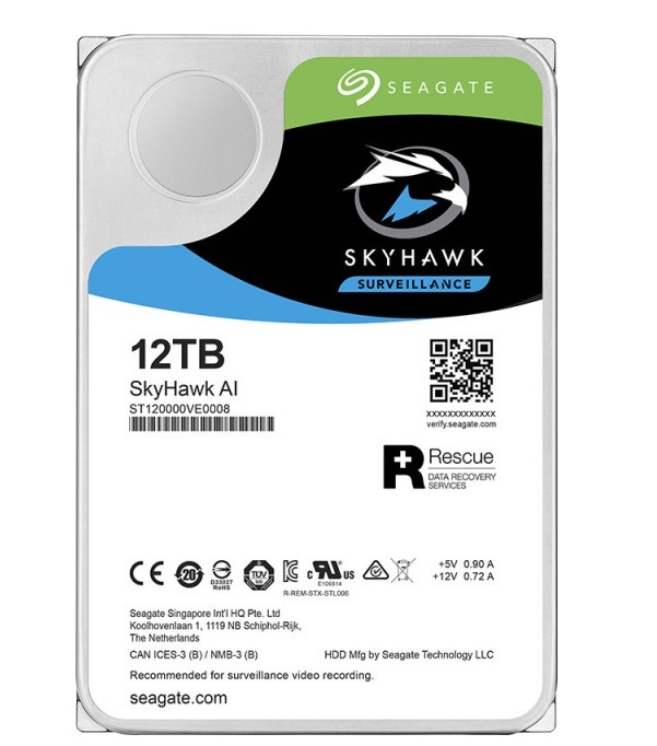 Ổ cứng chuyên dụng 12TB SKYHAWK AI SEAGATE ST12000VE0008