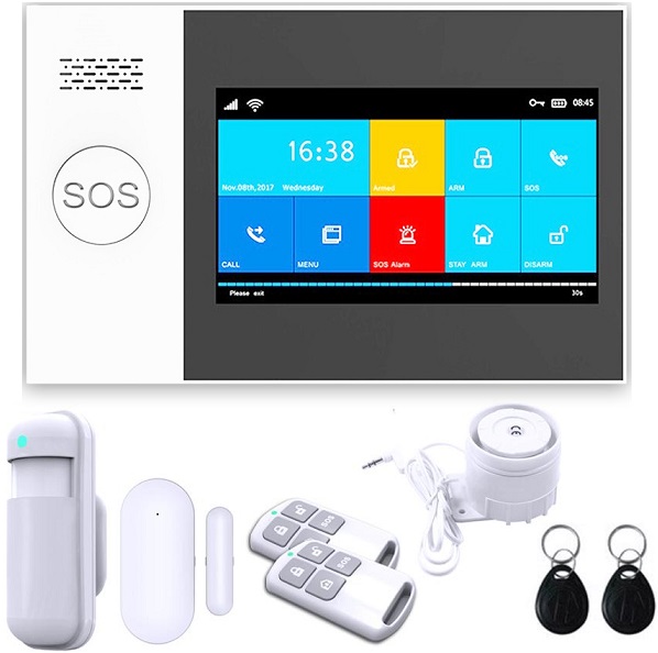 Bộ báo động chống trộm qua Wifi + Sim SmartZ GW05