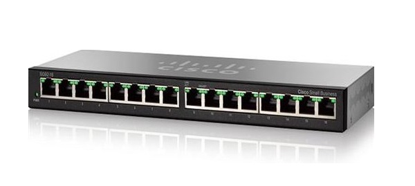 16-ports 10/100/1000 Unmanaged Gigabit Switch Cisco SG92-16