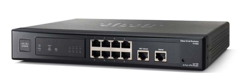 8-Port Gigabit VPN Router Cisco RV082-EU