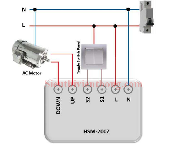 Bộ điều khiển Motor Z-Wave AC HomeScenario HSM-200Z