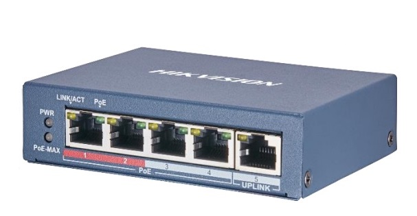 4-port 10/100Mbps PoE Switch HIKVISION DS-3E0105P-E/M(B)