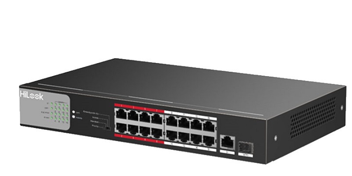 16-Port 100M PoE + 1-Port SFP 1000M Switch HILOOK NS-0318P-135