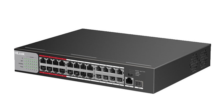 24-Port 100M PoE + 1-Port SFP 1000M Switch HILOOK NS-0326P-225