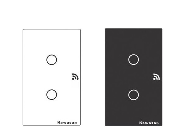 Công tắc cảm ứng hẹn giờ 2 nút KAWA CT2-WIFI(B/W)