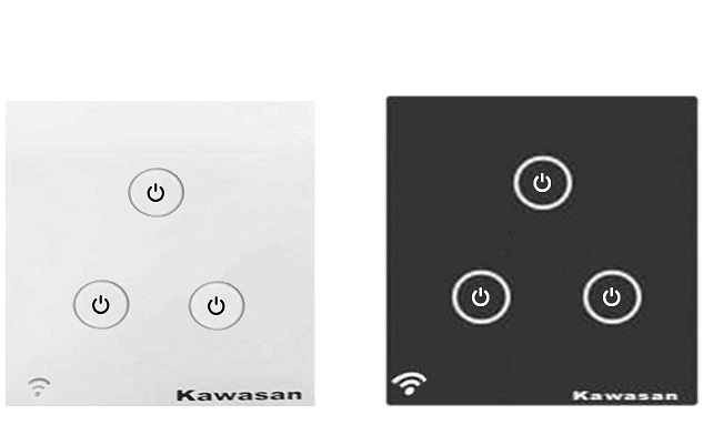 Công tắc cảm ứng hẹn giờ 3 nút KAWA CT3V-WIFI(B/W)