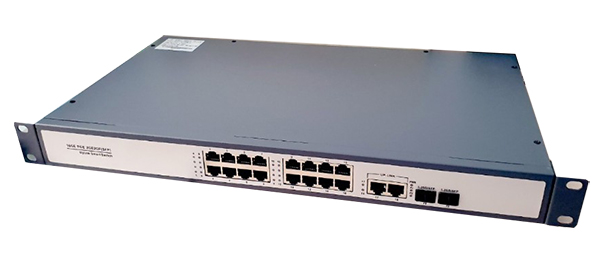 18 cổng RJ45 1G + 2 Slot SFP 1.25G Switch HDTEC