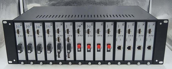 14 Slot HDMI Rack Fiber