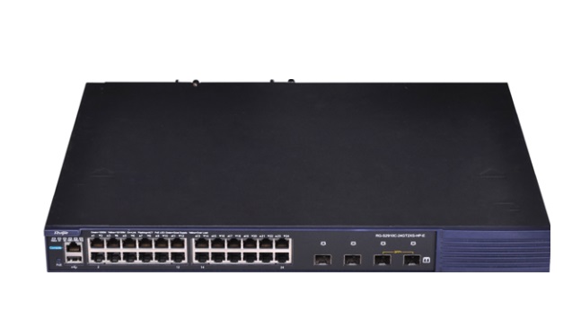 24-Port 10/100/1000BASE-T PoE Switch Ruijie RG-S2910C-24GT2XS-HP-E