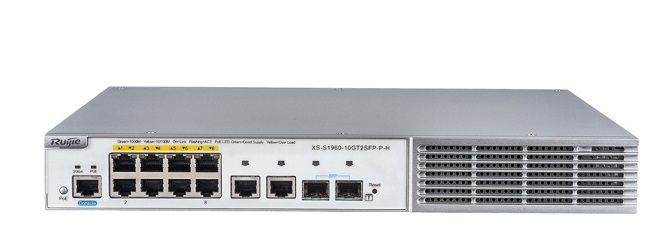 10-port 10/100/1000M Base-T PoE+2-port SFP HPoE Switch Ruijie RG-S2910-10GT2SFP-UP-H