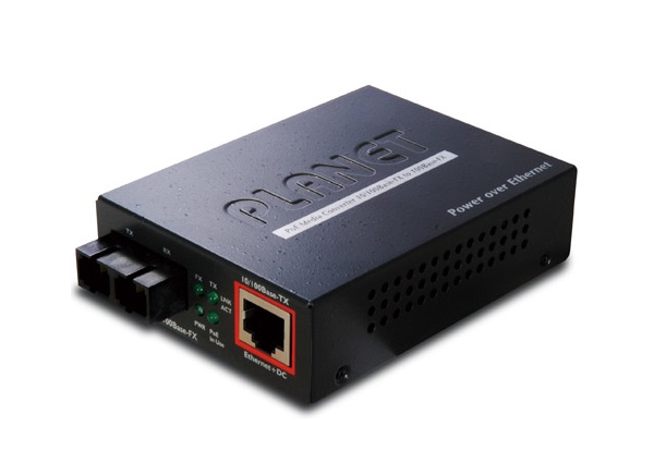 100Base-FX to 10/100Base-TX PoE Media Converter PLANET FTP-802S15