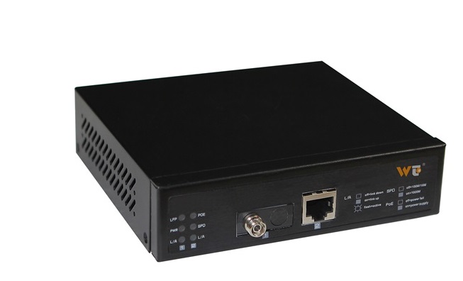 1-port 10/100Base-T(X)+1-port 10/100Base-F(X) PoE Switch WINTOP YT-MC102-1F1E-AT