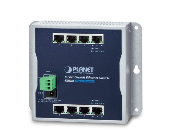 8-Port 10/100/1000T Wall-mount Switch PLANET WGS-803