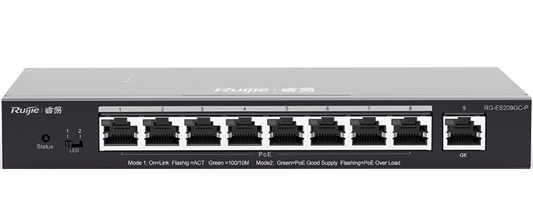 8-port 10/100/1000Base-T PoE Switch RUIJIE RG-ES209GC-P