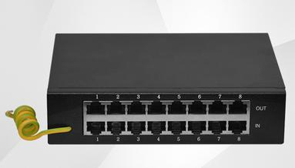 Switch chống sét HDTEC bảo vệ 8 cổng mạng RJ45 100Mbps