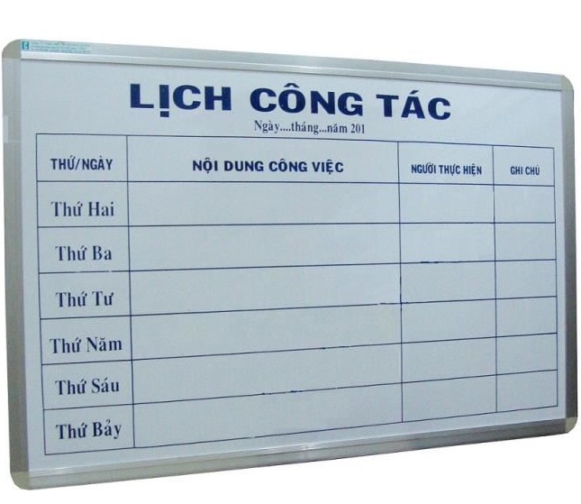 Bảng lịch công tác BAVICO kích thước 80x120cm