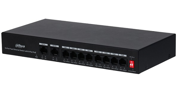 10-port 10/100Mbps Switch PoE DAHUA DH-PFS3010-8ET-65