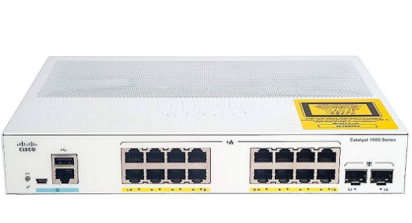 16-port 10/100/1000 Ethernet + 2-port 1G SFP Uplinks Switch Cisco C1000-16P-2G-L