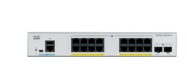 16-port 10/100/1000 Ethernet + 2-port 1G SFP Uplinks Switch Cisco C1000-16FP-2G-L