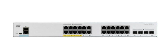 24-port 10/100/1000 PoE+ Ethernet + 4-port 1G SFP Uplinks Switch Cisco C1000-24P-4G-L