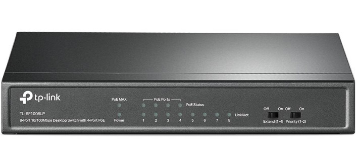 8-port 10/100Mbps with 4-port PoE Switch TP-LINK TL-SF1008LP