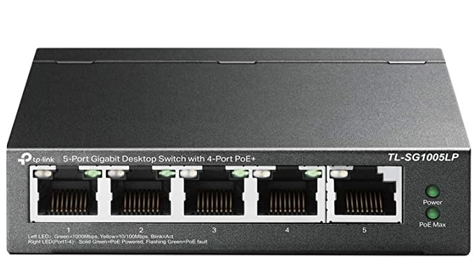 5-Port Gigabit with 4-port PoE+ Switch TP-LINK TL-SG1005LP