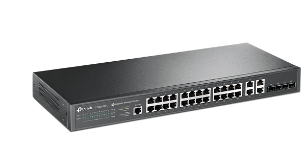 JetStream 24-Port 10/100Mbps + 4-Port Gigabit L2 Managed Switch TP-LINK T2500-28TC