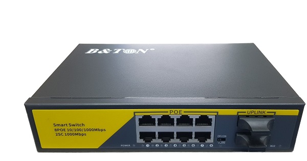 8-port 10/100/1000Mbps PoE Switch BTON BT-D6208GE-20