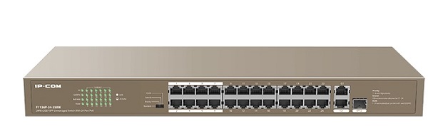 24-Port PoE 10/100Mbps PoE Switch IP-COM F1126P-24-250W