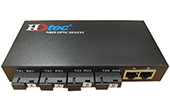 Media Converter HDTEC | Converter kết hợp HDTEC 4 cổng quang 2 cổng RJ45 1G