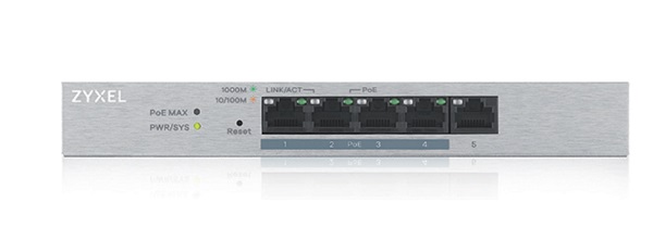 5-Port Web Managed PoE Gigabit Switch ZyXEL GS1200-5HPV2