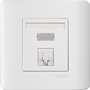 Mặt nạ-Wallplate 1 port SCHNEIDER E8431RJ