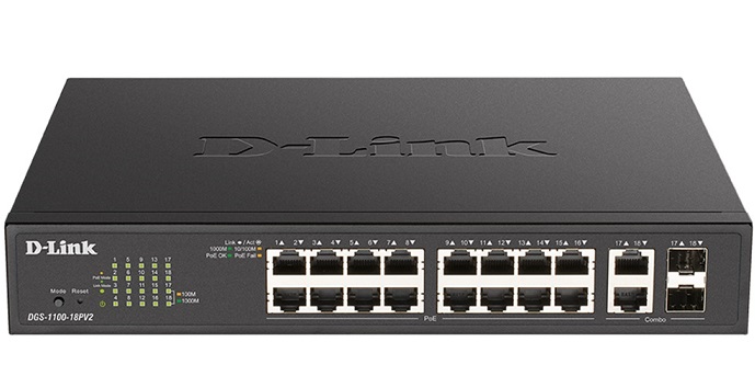 18-Port Gigabit Smart Managed PoE Switch D-Link DGS-1100-18PV2