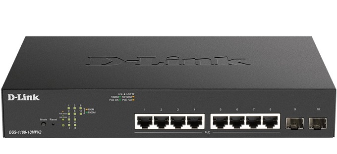 10-port Gigabit Smart Managed PoE Switch D-Link DGS-1100-10MPV2