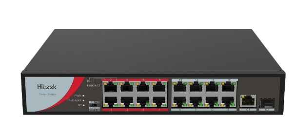 16-Port 100Mbps Long-Range Unmanaged PoE Switch HILOOK NS-0318P-130 (B)