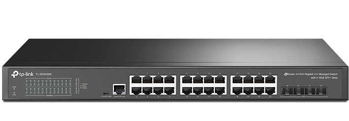 JetStream 24-Port Gigabit L2+ Managed Switch with 4 10GE SFP+ Slots TP-LINK TL-SG3428X