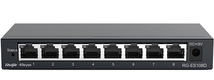 8-port 10/100Base-T Unmanaged Switch RUIJIE RG-ES108D